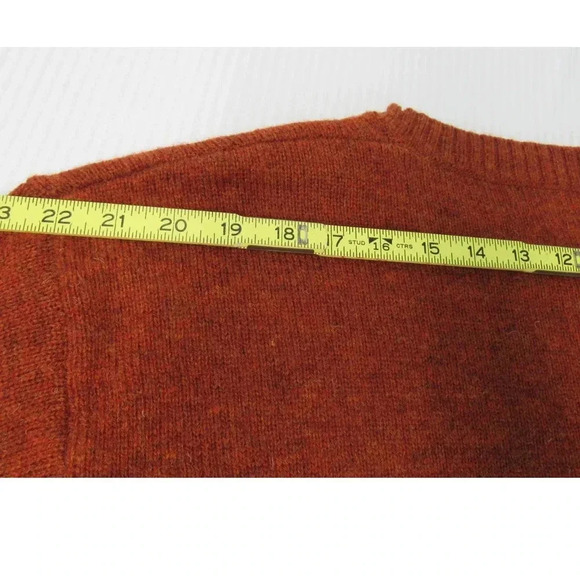 Pendleton Sweater Washable Crew Neck Men's 2XL Shetland Wool Dark Burnt Orange - Picture 6 of 6